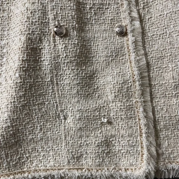 Elegant Cream Tweed Dress - Picture 2 of 4